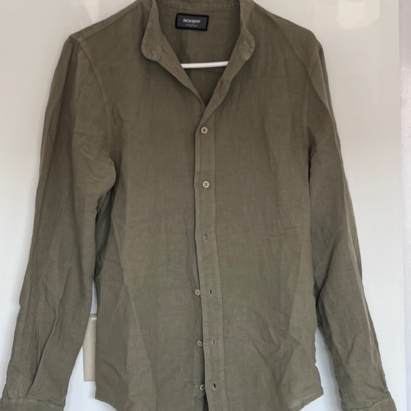 Nohow Green Casual Button Down Dress Shirt - Picture 2 of 4